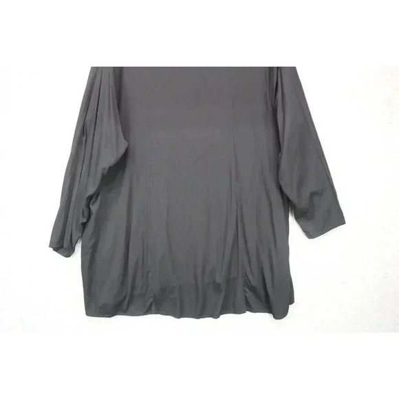 Torrid Black Long Sleeve Faux Button Up Tunic Top-Size 2 or 2X - Picture 8 of 8